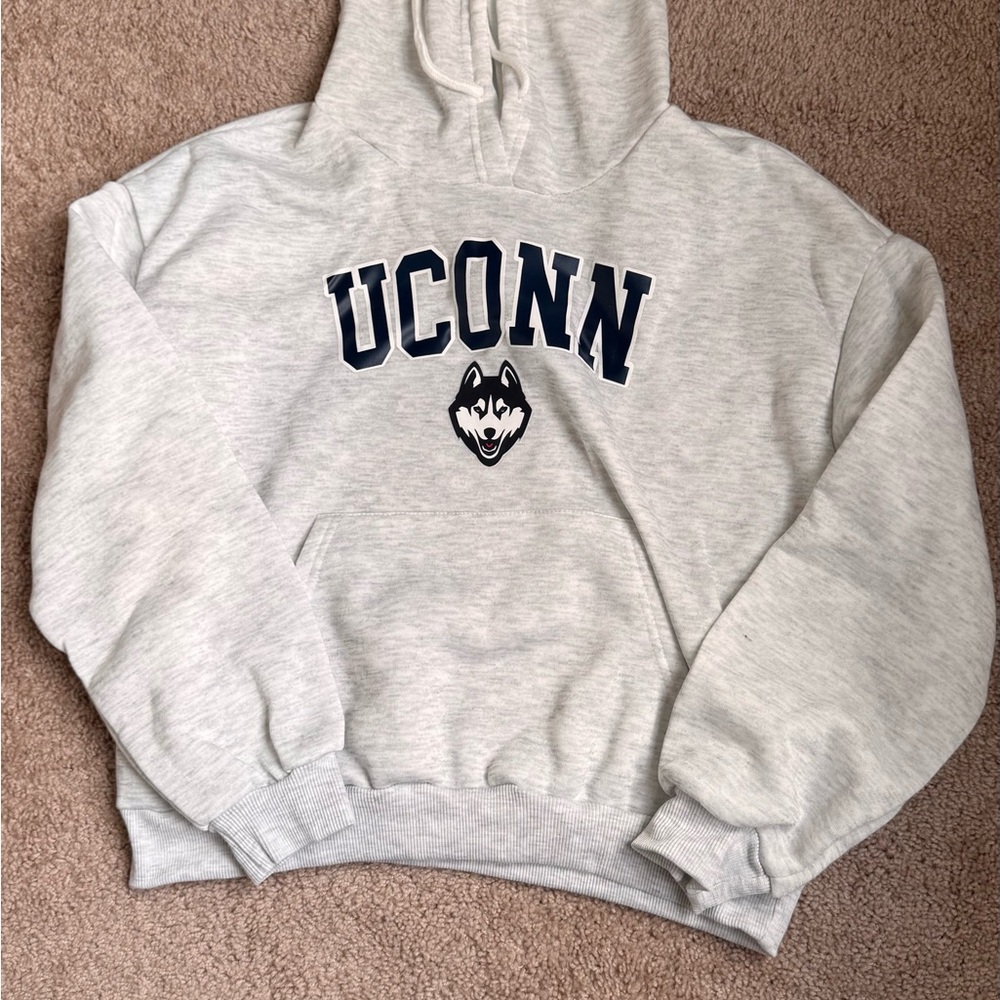 UConn Gray Hoodie Sweatshirt